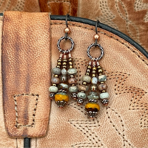 ARTISAN Earrings - “Stillwater Creek” Dangles - Picture 4 of 8